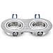 Porta Faretti Led Gu10 Incasso Orientabile Doppio Rotondo Alluminio Spazzolato Vt-783 3602 - Foto miniatura 2