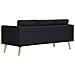 Divano A 3 Posti In Tessuto Nero - Foto miniatura 6