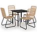 Set Da Pranzo Da Giardino 5 Pz In Polyrattan E Vetro - Foto miniatura 1