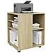 Mobiletto con Ruote Rovere Sonoma 60x53x72 cm Legno Multistrato - Foto miniatura 3