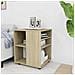 Mobiletto con Ruote Rovere Sonoma 60x53x72 cm Legno Multistrato - Foto miniatura 4