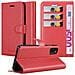Custodia Compatibile Con Samsung Galaxy A41 In Rosso Carminio - Coperchio Protettiva Con Chiusura Magnetica, Funzione Stand E Tasca Per Le Carte - Foto miniatura 1