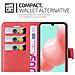 Custodia Compatibile Con Samsung Galaxy A41 In Rosso Carminio - Coperchio Protettiva Con Chiusura Magnetica, Funzione Stand E Tasca Per Le Carte - Foto miniatura 3
