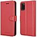 Custodia Compatibile Con Samsung Galaxy A41 In Rosso Carminio - Coperchio Protettiva Con Chiusura Magnetica, Funzione Stand E Tasca Per Le Carte - Foto miniatura 7