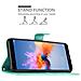 Custodia Compatibile Con Honor 7x In Turchese Fiore - Coperchio Protettivo In Design Floreale Con Chiusura Magnetica, Funzione Stand E Slot Per Carte - Foto miniatura 4
