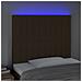 Testiera A Led Marrone Scuro 80x5x118/128 Cm In Tessuto - Foto miniatura 3