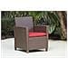 Conversational Conversation Set 4 Pezzi In Vetro E Resina Wicker Marrone - Foto miniatura 4