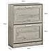 Scarpiera Ribaltabile Scarpiera A 2 Ribalte Portascarpe Salvaspazio Slim, 60x23x79cm, Grigio, Fsr137-hg - Foto miniatura 2