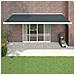 Tenda Da Sole Retrattile Antracite 5x3 M In Tessuto E Alluminio - Foto miniatura 1
