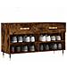 Panca Porta Scarpe Rovere Fumo 102x35x55 Cm Legno Multistrato - Foto miniatura 5