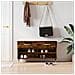 Panca Porta Scarpe Rovere Fumo 102x35x55 Cm Legno Multistrato - Foto miniatura 1