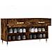 Panca Porta Scarpe Rovere Fumo 102x35x55 Cm Legno Multistrato - Foto miniatura 6