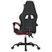 Sedia da Gaming Girevole Poggiapiedi Nero e Rosso Similpelle - Foto miniatura 4