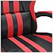 Sedia da Gaming Girevole Poggiapiedi Nero e Rosso Similpelle - Foto miniatura 6