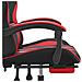 Sedia da Gaming Girevole Poggiapiedi Nero e Rosso Similpelle - Foto miniatura 8