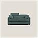 Amber Divano letto matrimoniale in tessuto smacchiabile T05 191 cm (mat. 140x197) verde - Foto miniatura 3
