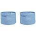 Set Di 2 Cestini Chiniot Cotone Azzurro - Foto miniatura 5
