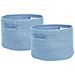 Set Di 2 Cestini Chiniot Cotone Azzurro - Foto miniatura 9