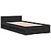 Giroletto Con Cassetto Nero 90x200 Cm In Legno Multistrato - Foto miniatura 3