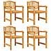 Set da Pranzo per Giardino 5 pz in Legno Massello di Teak - Foto miniatura 6