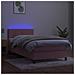 Letto a Molle con Materasso e LED Rosa 80x200 cm in Velluto - Foto miniatura 4