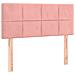Letto a Molle con Materasso e LED Rosa 80x200 cm in Velluto - Foto miniatura 8