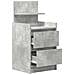Comodini con 2 Cassetti 2 pz Grigio Cemento 38x34x80 cm - Foto miniatura 3