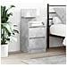 Comodini con 2 Cassetti 2 pz Grigio Cemento 38x34x80 cm - Foto miniatura 1