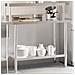 Tavolo Lavoro Cucina Con Ripiano 110x55x120 Cm Acciaio Inox - Foto miniatura 1