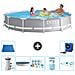 Piscina Fuori Terra - In Giro - 366x76 Cm - Grigio - Include Accessori Coordinati A2153 - Foto miniatura 1