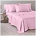 Completo Lenzuola In Cotone Colore Rosa Misura Matrimoniale - Foto miniatura 2