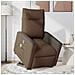 Poltrona Alzapersona Massaggiante Reclinabile Marrone Tessuto - Foto miniatura 3
