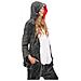 Pigiama Da Donna Tuta Kigurumi Costume Onesie Squalo Grigio 155-165 Cm M - Foto miniatura 4