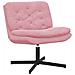 Poltrona Relax con Base Girevole Rosa 63 x 75 x 76 cm Velluto - Foto miniatura 1