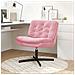 Poltrona Relax con Base Girevole Rosa 63 x 75 x 76 cm Velluto - Foto miniatura 2