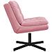 Poltrona Relax con Base Girevole Rosa 63 x 75 x 76 cm Velluto - Foto miniatura 5