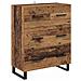 Credenza 2 pcs Legno vecchio Legno Stratificato e Vetro - Foto miniatura 6