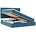 Letto con contenitore e LED Blu Scuro 160 x 200 cm Velluto - Foto miniatura 1
