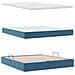 Letto con contenitore e LED Blu Scuro 160 x 200 cm Velluto - Foto miniatura 8