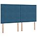 Letto con contenitore e LED Blu Scuro 160 x 200 cm Velluto - Foto miniatura 9