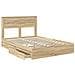 Letto con Contenitore con testiera Rovere Sonoma 160 x 200 cm - Foto miniatura 5