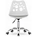 Sedia girevole ergonomica Valora PRINT bianca e grigia per ufficio domestico - Foto miniatura 2