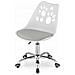 Sedia girevole ergonomica Valora PRINT bianca e grigia per ufficio domestico - Foto miniatura 5