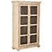 Vetrina In Legno Intagliato Beige Fatta A Mano, 106x43x180h Cm - Foto miniatura 1