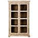 Vetrina In Legno Intagliato Beige Fatta A Mano, 106x43x180h Cm - Foto miniatura 2