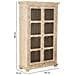 Vetrina In Legno Intagliato Beige Fatta A Mano, 106x43x180h Cm - Foto miniatura 3