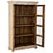 Vetrina In Legno Intagliato Beige Fatta A Mano, 106x43x180h Cm - Foto miniatura 5