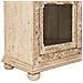 Vetrina In Legno Intagliato Beige Fatta A Mano, 106x43x180h Cm - Foto miniatura 7