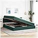 Letto con Contenitore Verde Scuro 200 x 200 cm Velluto - Foto miniatura 4