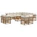 Set di divani da esterno 14 pcs Naturale e Bianco Crema - Foto miniatura 1